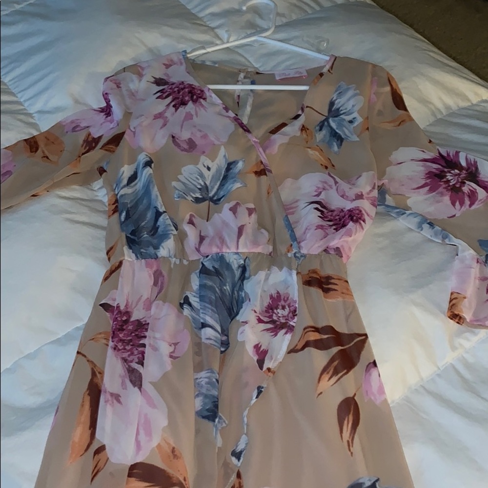 NWOT Pink Lily floral boutique dress - Picture 2 of 7